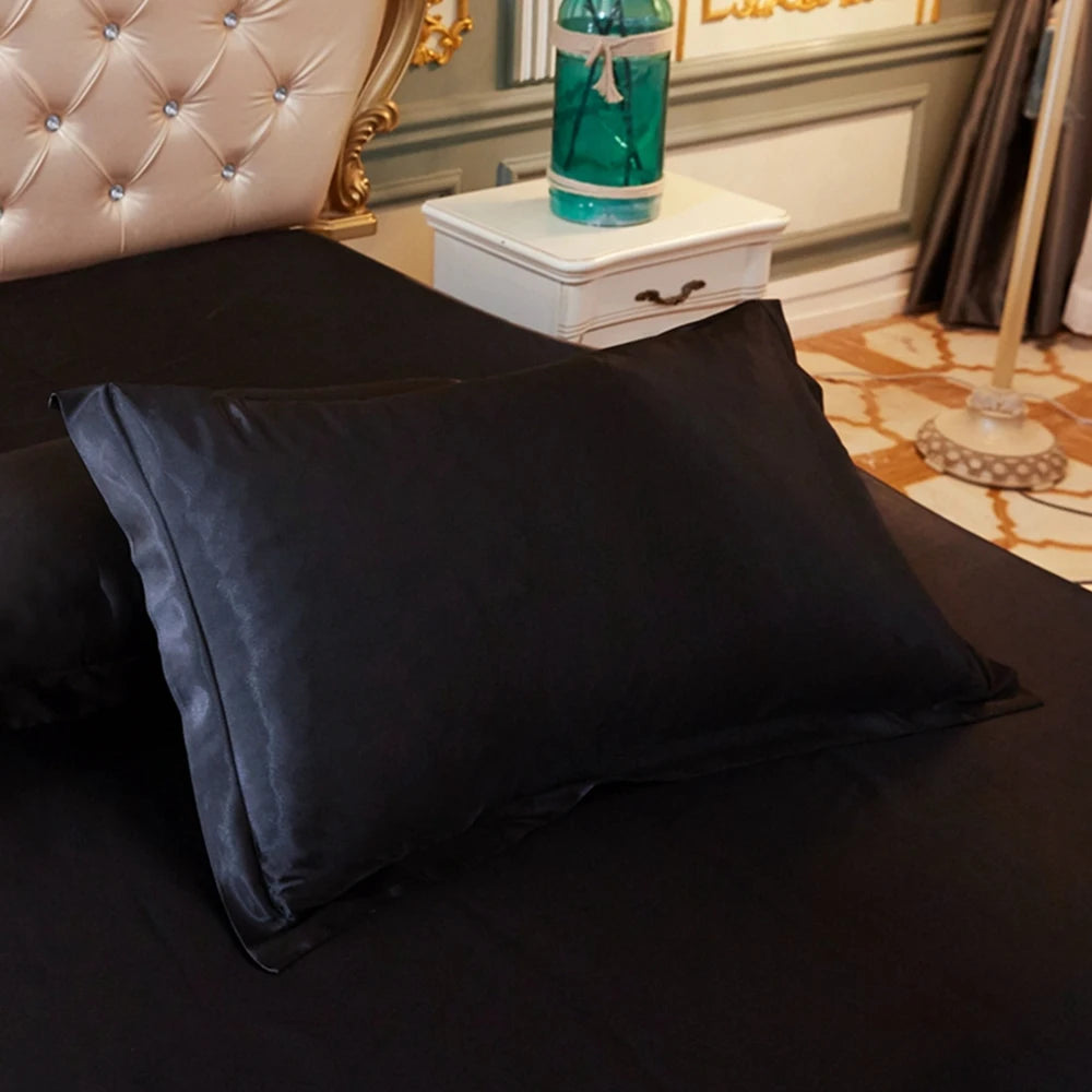 2PCS 100% Mulberry Silk Pillowcase Real Silk Pillowcase Pure Natural Silk Pillowcase Standard Queen King Size Pillow Case
