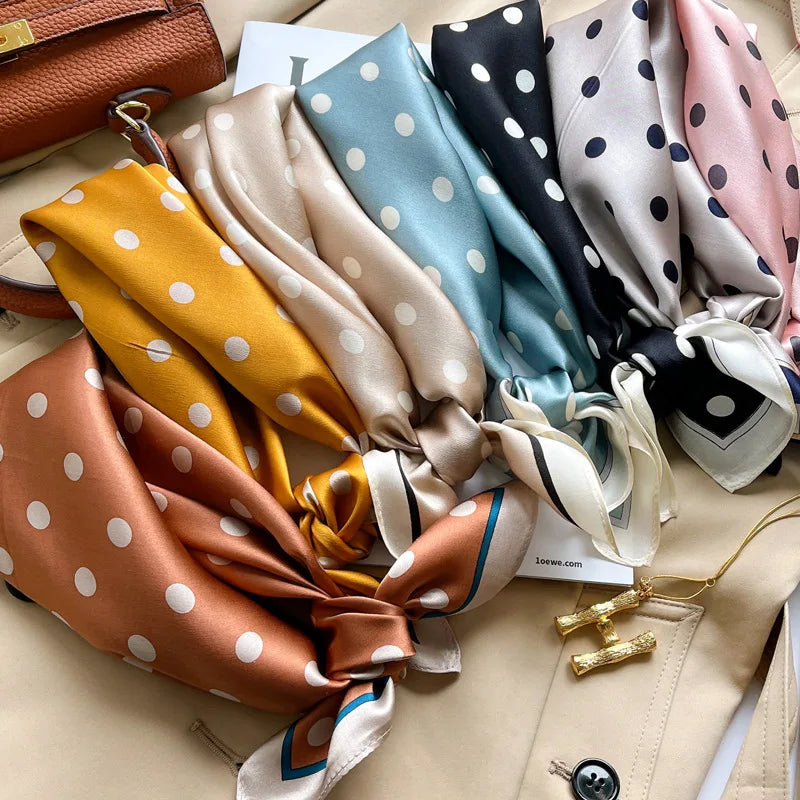 100% silk mulberry  scarf small square women's versatile new foreign style fashion  high-end autumn 53CM