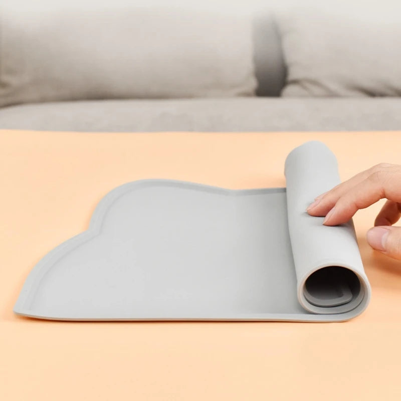 Pet Silicone Food Mat Portable Waterproof Leak-Proof Non-Slip Feeding Mats Bowl Pad Cushion For Cats Dogs Pet Items