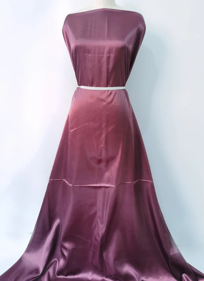 Solid Satin 58" Wide | 1Meter | 2Meters | 5Meters | Silky Charmeuse Scarf Craft DIY Fabric Purple