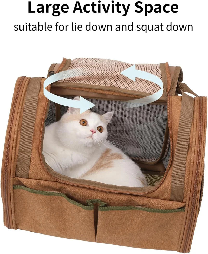 Pet supplies, cat bag, expandable, breathable, convenient for going out, large space, small dog backpack, large empty cabin