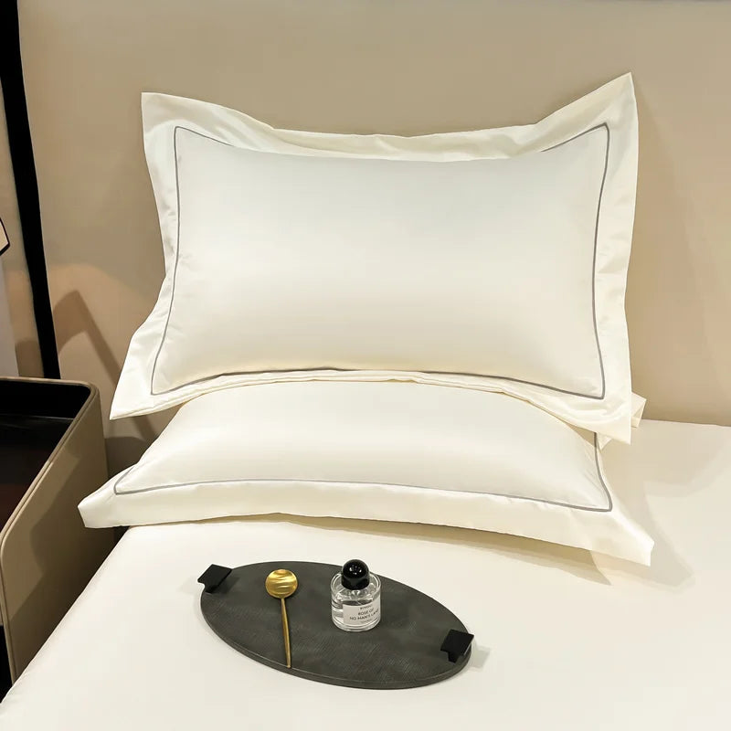 2PC/Set Natural Mulberry Silk Pillowcase Solid Color Envelope Pillow Case Bedding Sleeping Pillow Cover 48X74 Pillow Case Cover