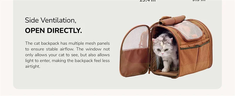 Pet supplies, cat bag, expandable, breathable, convenient for going out, large space, small dog backpack, large empty cabin