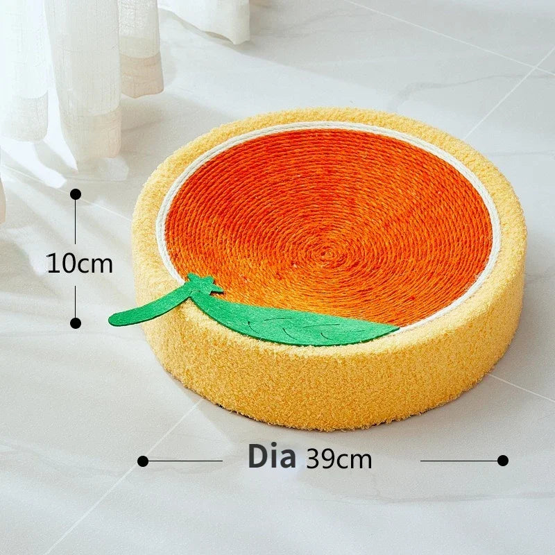 Round Cat Scratcher Pad Sisal Weave Cats Scratching Board 2 in 1 Cat House Grinding Claws Cats Training Toys Furniture Supplies
