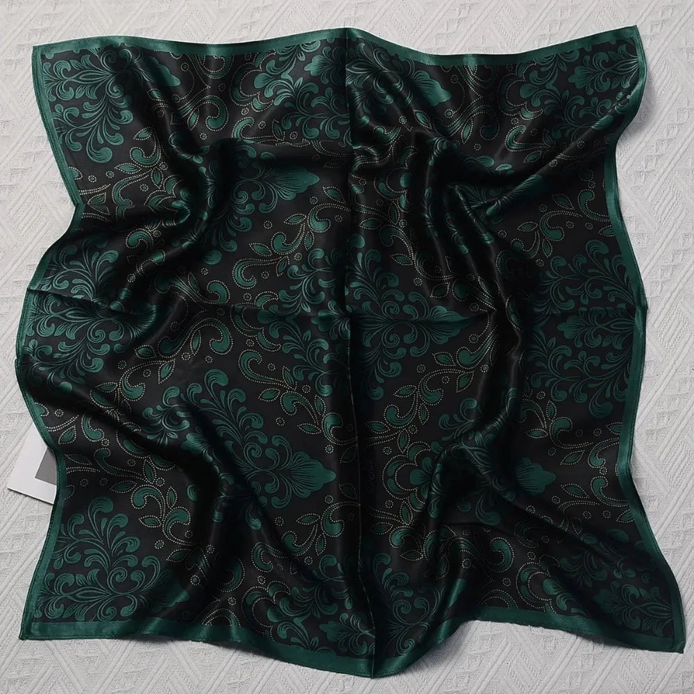 100% Pure Mulberry Silk Square Scarf  Fashionable and Versatile High-end Silk Scarf  12 Momme Single Sided Printing 68x68CM