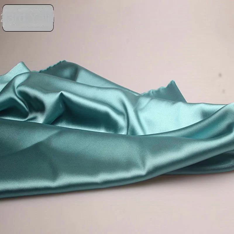 Satin Fabric By The Meter for Sewing Clothing Dress Cheongsam Shirt Pajamas Diy Soft Comfortable Smooth Thin Summer Black White