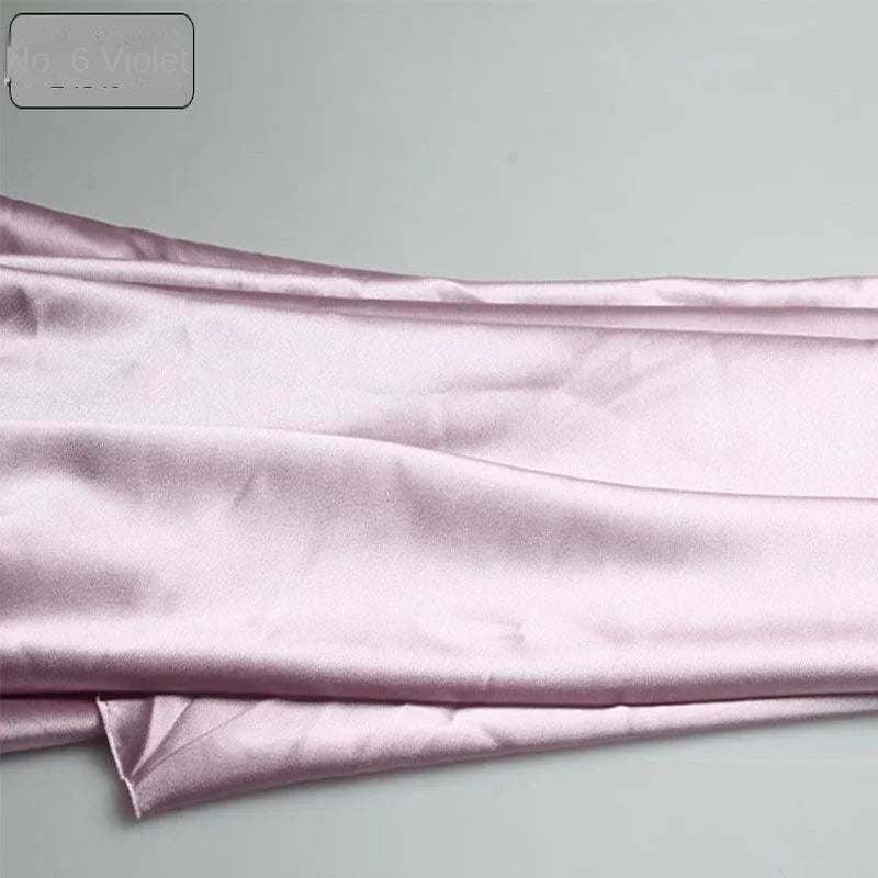Satin Fabric By The Meter for Sewing Clothing Dress Cheongsam Shirt Pajamas Diy Soft Comfortable Smooth Thin Summer Black White
