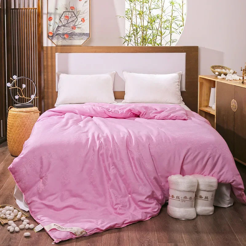 Mulberry Silk Quilts For Beds Natural Mulberry Silk Spring Winter Blanket Comforters Twin Queen King Single Double Size Quilts