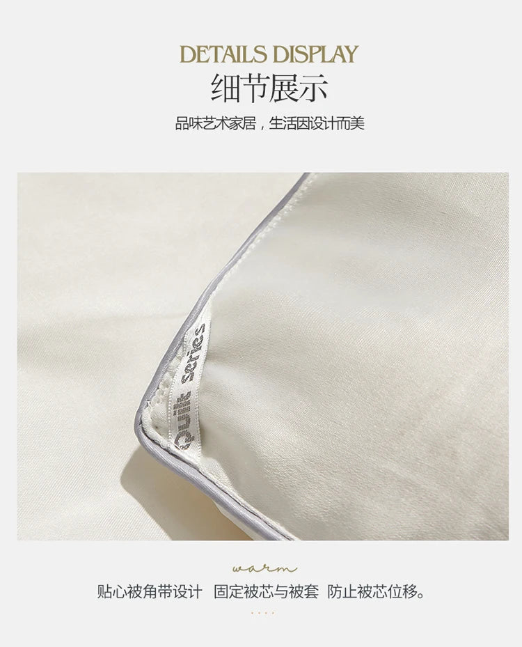 Genuine silk quilt 100% mulberry silk luxury warm quilt spring autumn winter quilt single double comforter silk quilt core