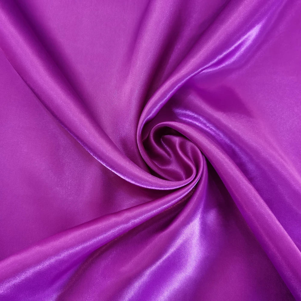 Solid Satin 58" Wide | 1Meter | 2Meters | 5Meters | Silky Charmeuse Scarf Craft DIY Fabric Purple