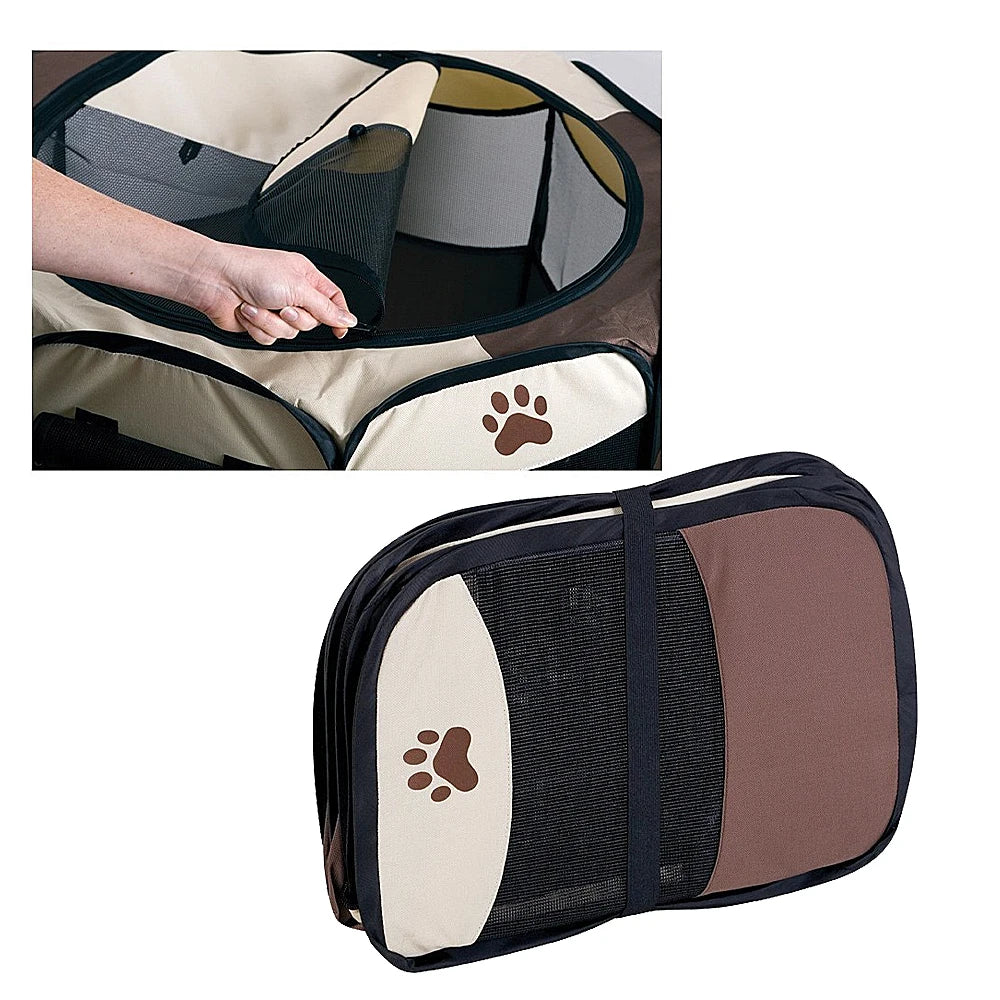 Portable Foldable Kennel Octagonal Fence Pet Tent Puppy Shelter Easy To Use Outdoor Easy Operation Large Dog Cages Cat Fences