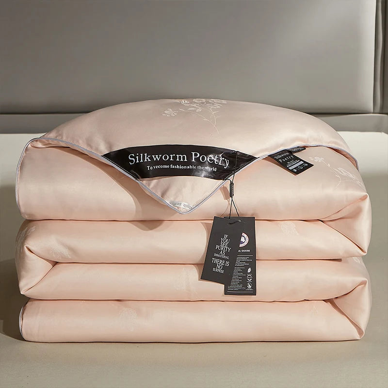 Genuine silk quilt 100% mulberry silk luxury warm quilt spring autumn winter quilt single double comforter silk quilt core
