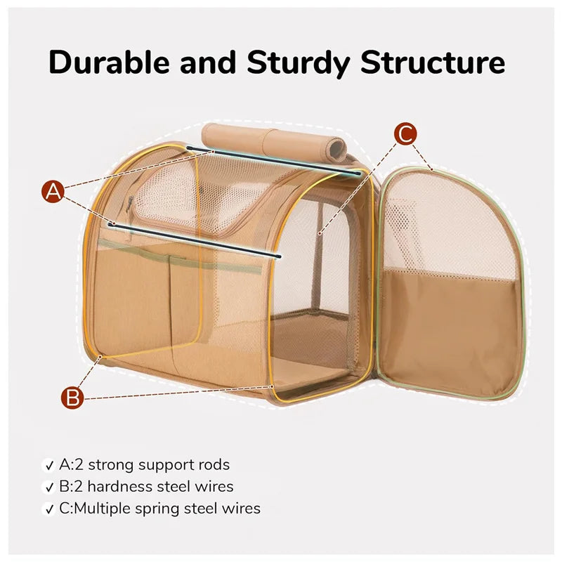 Pet supplies, cat bag, expandable, breathable, convenient for going out, large space, small dog backpack, large empty cabin