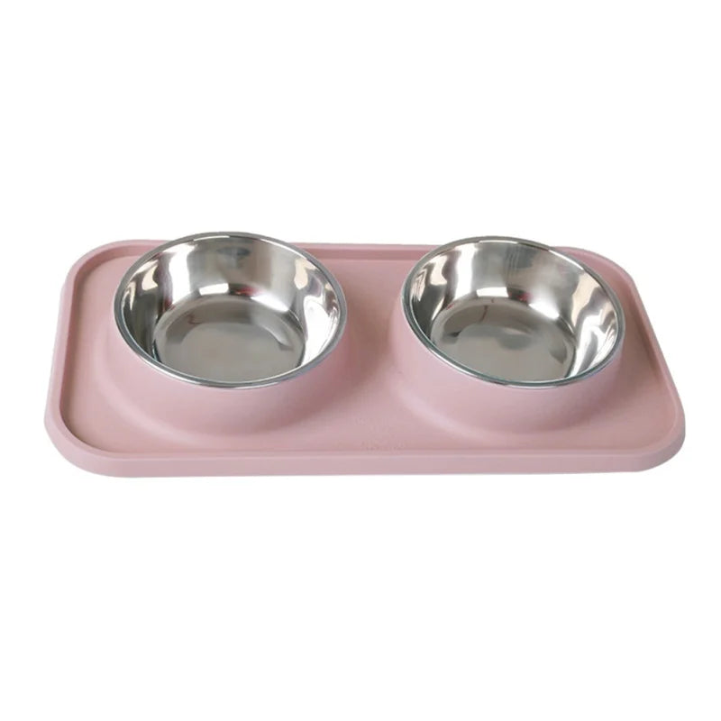 Dog Bowls Stainless Steel Dog Bowl With No Spill Dog Food Bowl Non-Slip Mat Feeder Bowls Pet Bowl For Dogs Cats