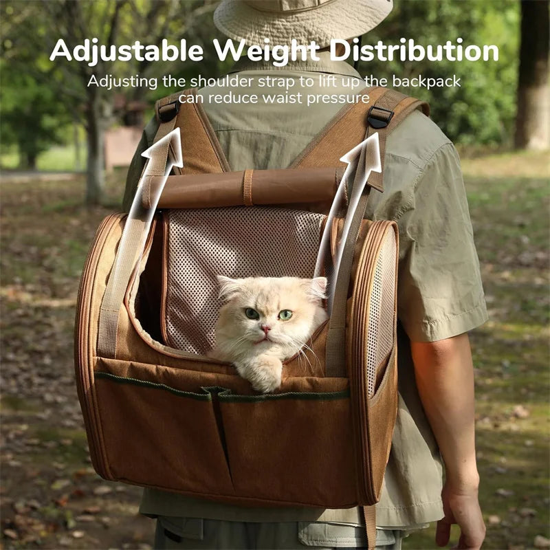 Pet supplies, cat bag, expandable, breathable, convenient for going out, large space, small dog backpack, large empty cabin