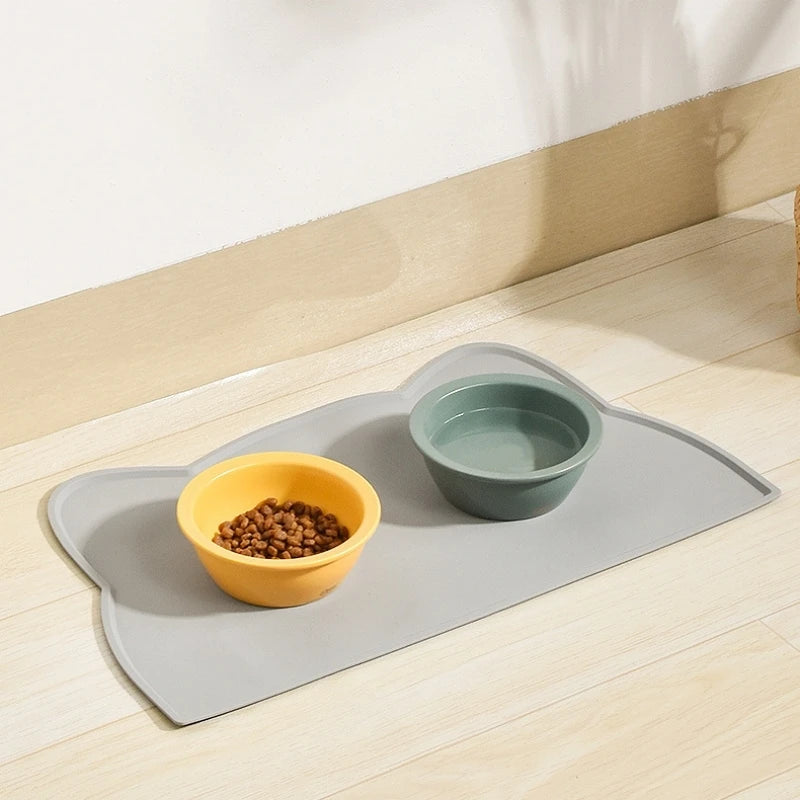 Pet Silicone Food Mat Portable Waterproof Leak-Proof Non-Slip Feeding Mats Bowl Pad Cushion For Cats Dogs Pet Items