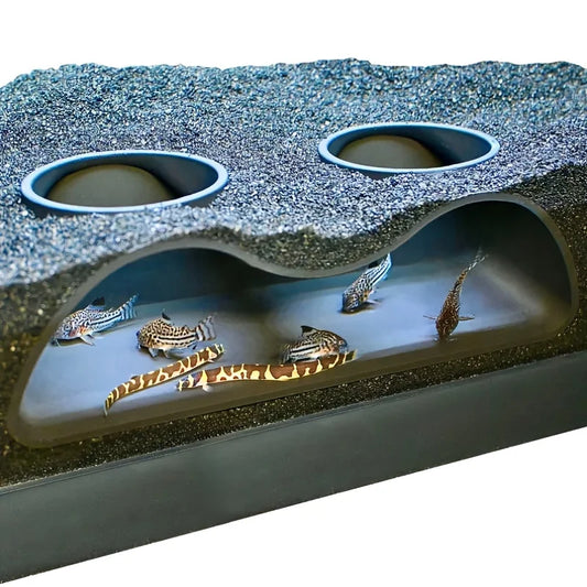Benthic organisms, underground slopes, caves, double hole aquariums, aquariums, scenic hiding places, cave aquariums, decorative