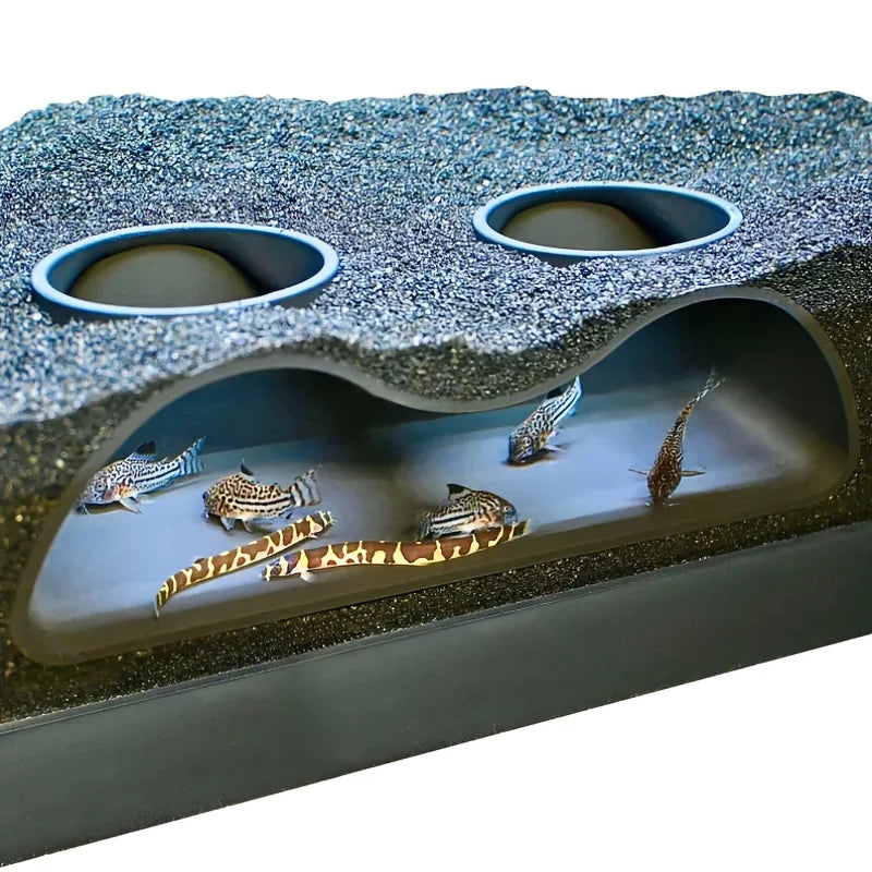 Benthic organisms, underground slopes, caves, double hole aquariums, aquariums, scenic hiding places, cave aquariums, decorative