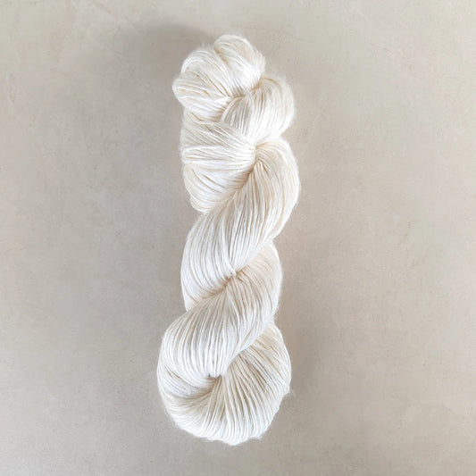 100g Pure Silk  Hand Knitting  Natural White Color Silk Yarn,  Crochet Yarn, Natural, Undyed, Ivory