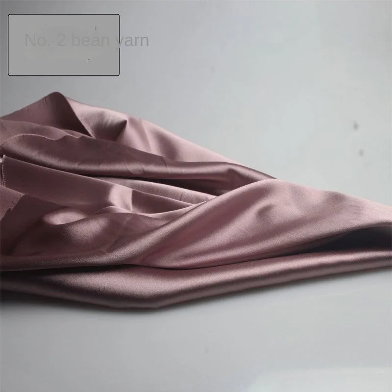 Satin Fabric By The Meter for Sewing Clothing Dress Cheongsam Shirt Pajamas Diy Soft Comfortable Smooth Thin Summer Black White
