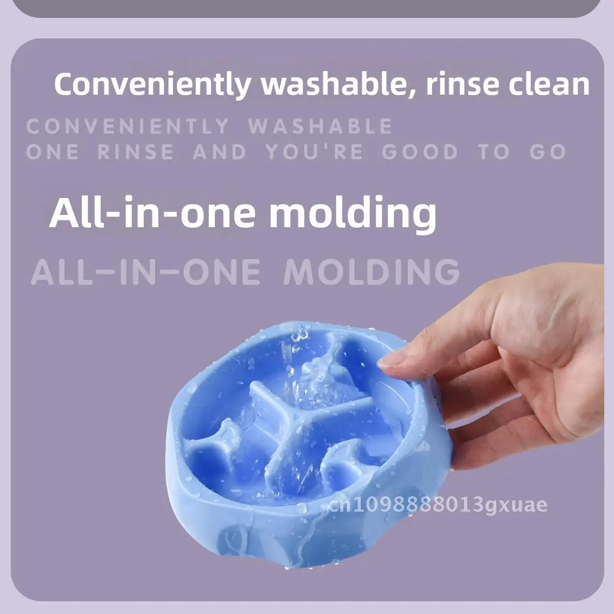 Anti-Overturning Slow Food Bowl for Dogs And Cats Puppy Pet Supplies round Design Anti-Choking PP Material Wholesale